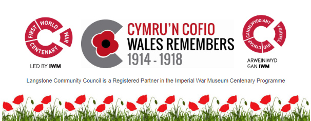 wales remembers and first world war logos